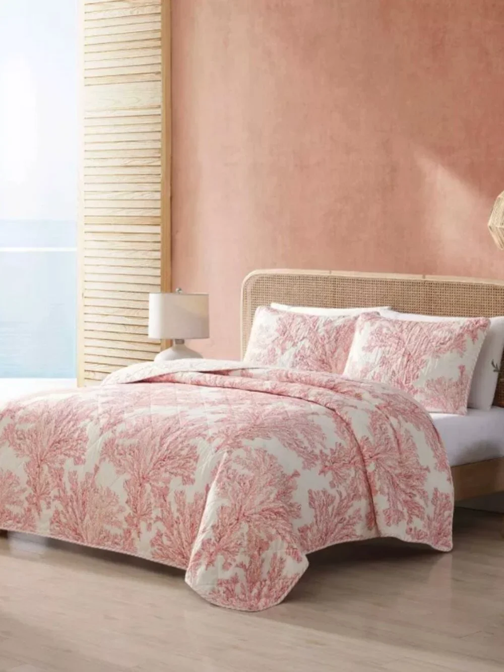 NWT Tommy Bahama Coral Garden Quilt Set Full/Queen